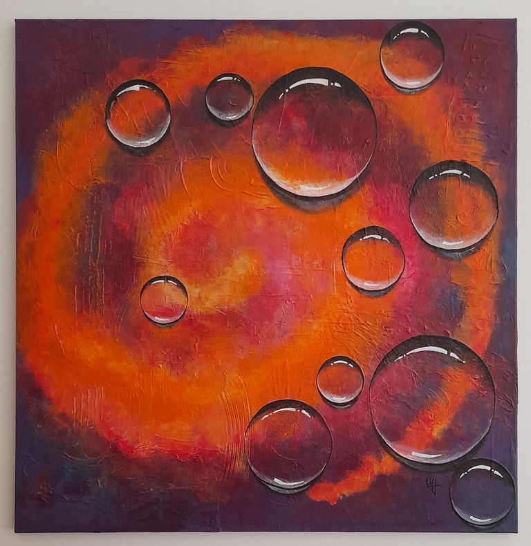 Acryl auf Struktur 80x80