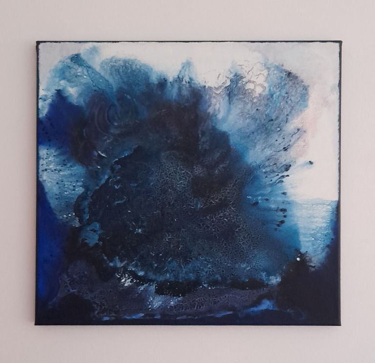 Abstrakte Malerei - Acryl auf Struktur 80x80