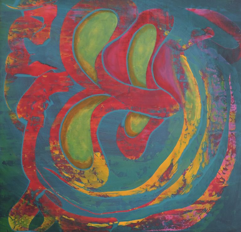 Abstrakte Malerei - Acryl auf Struktur 80x80